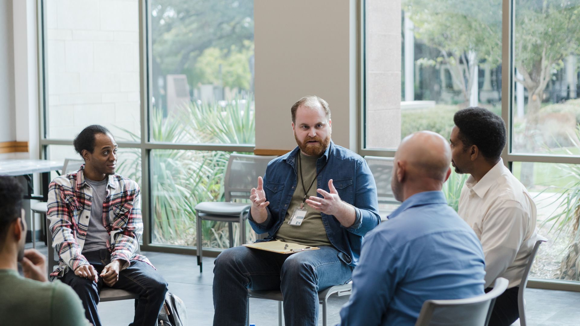 Men participating in Mental Health Treatment That Accepts UMR In Nashville, Tennessee