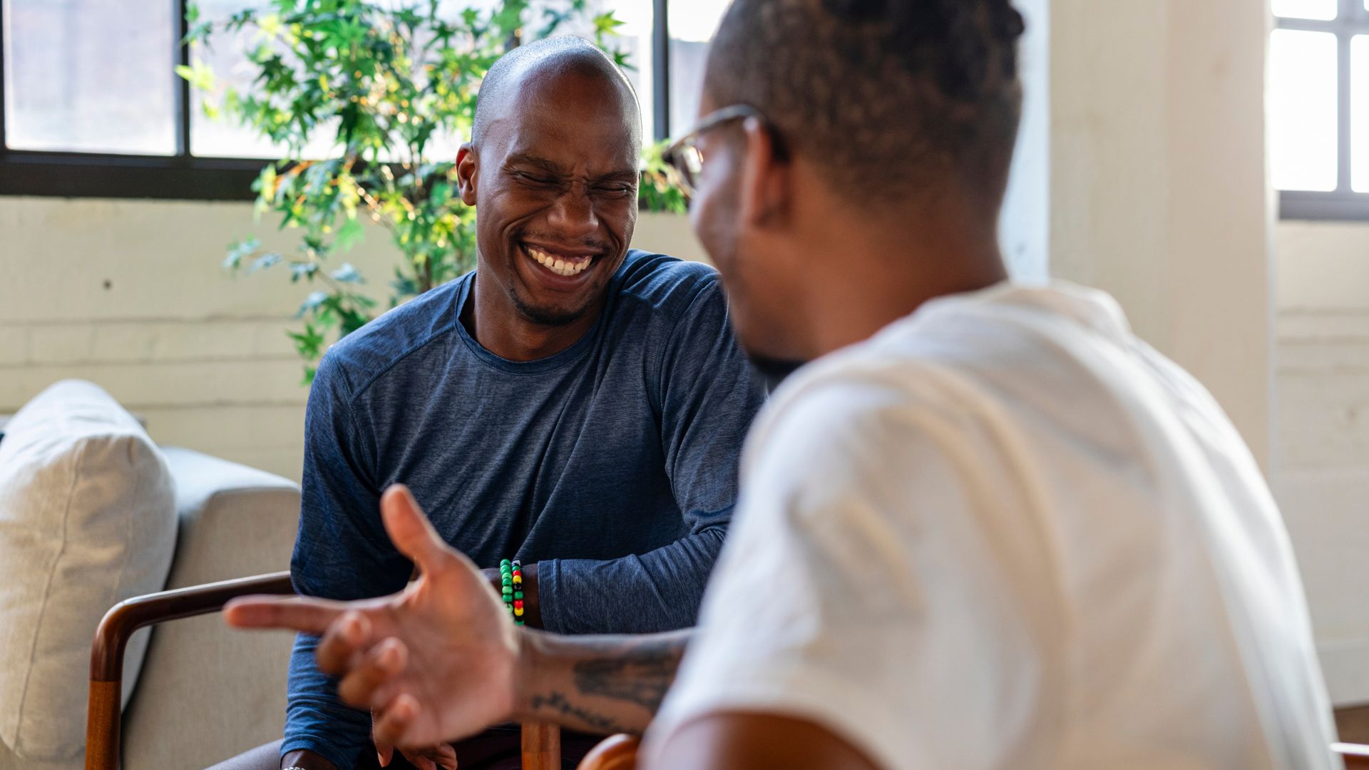 Man talking to each other feeling happy after availing Mental Health Treatment That Accepts United Behavioral Health In Nashville, Tennessee