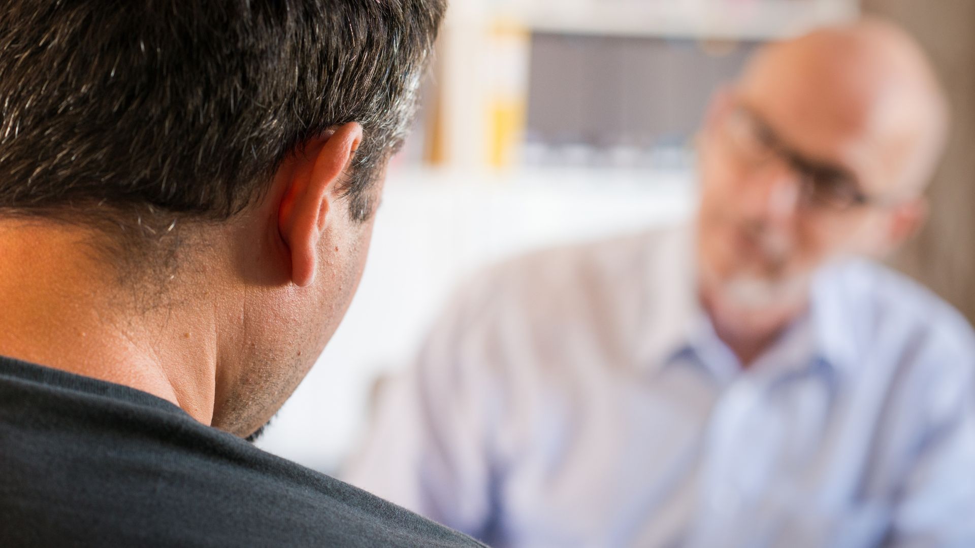 A man talking to a counsellor as part of Mental Health Treatment in Donelson