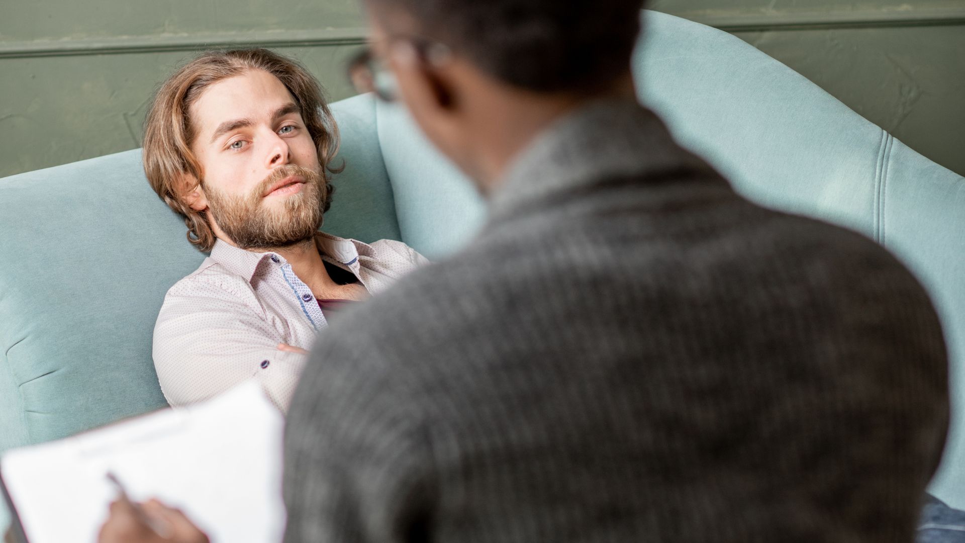Man feeling relaxed at a Mental Health Treatment in Franklin
